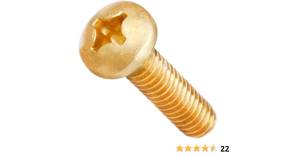 Picture of Brighton Best 116340 1/4"-20X1 1/2" Pan Head Phil Brass Machine Screw